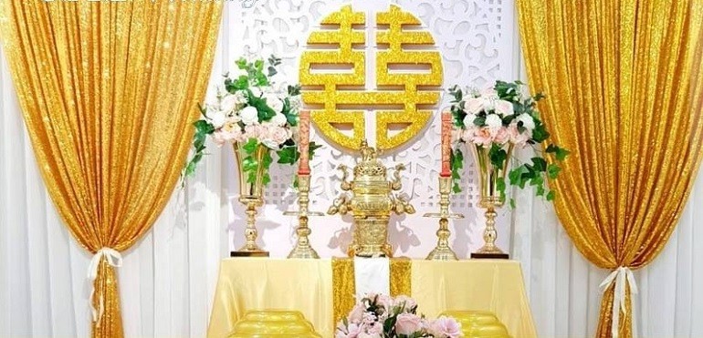 Mẫu trang trí bàn thờ gia tiên đẹp với sắc vàng - Ảnh 27