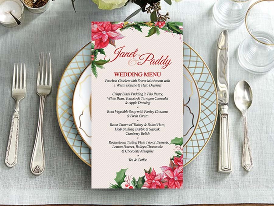 Những kiểu menu tiệc cưới đẹp tạo nét duyên dáng cho đám cưới của bạn